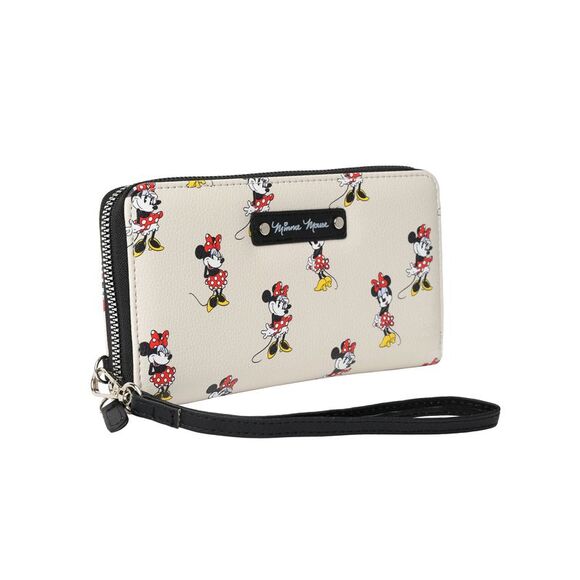 Disney Women's Minnie Mouse Zip Around Wallet All-Over Character Print Wristlet - Picture 2 of 7